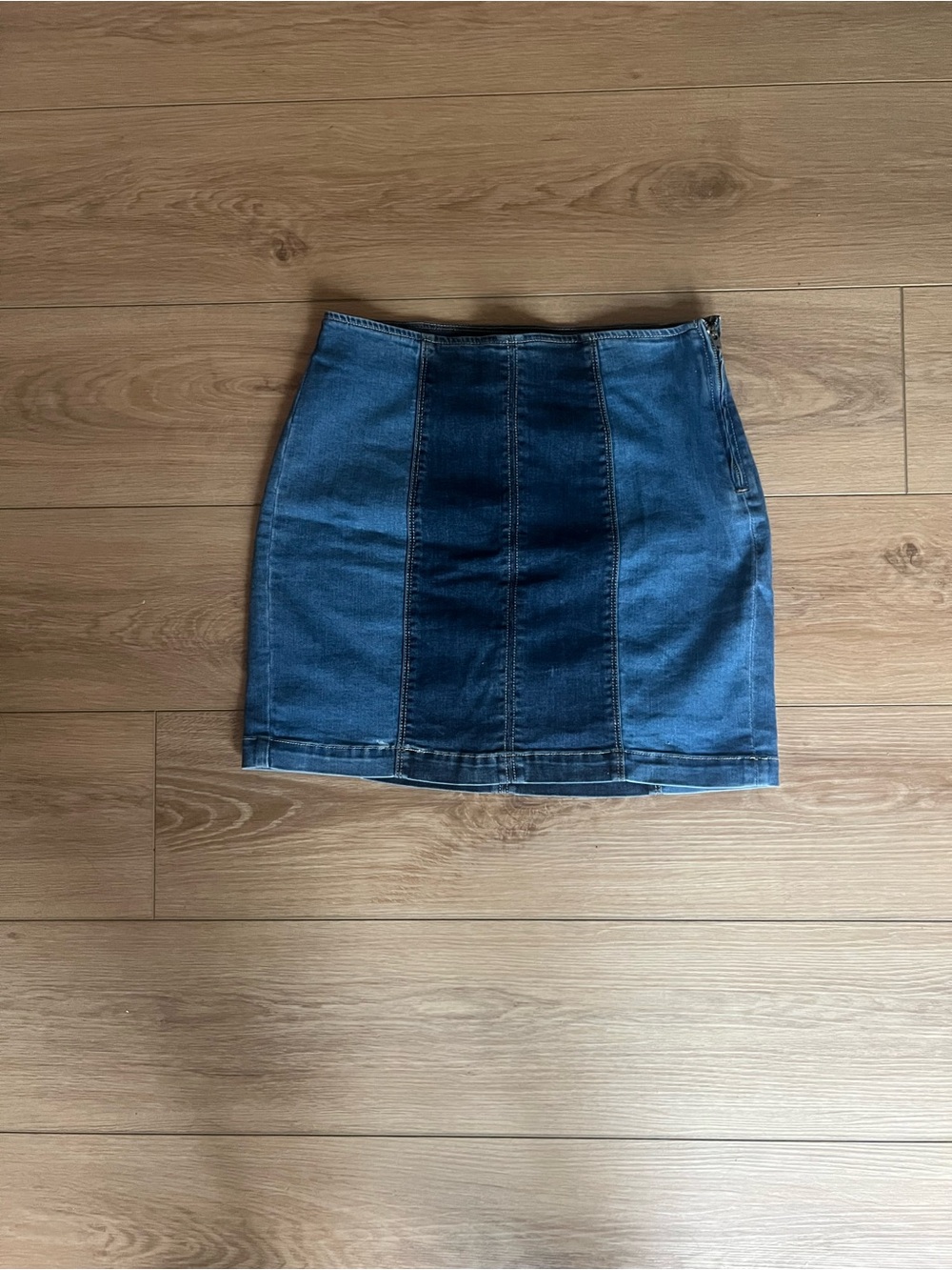 PacSun Two-Tone Denim Mini Skirt - Blue